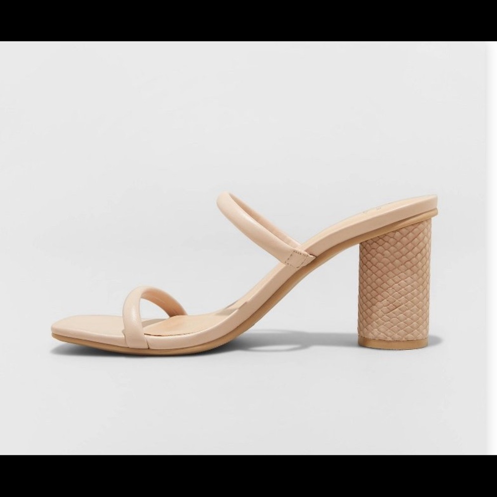 NWT square toe slide heels, comes with box